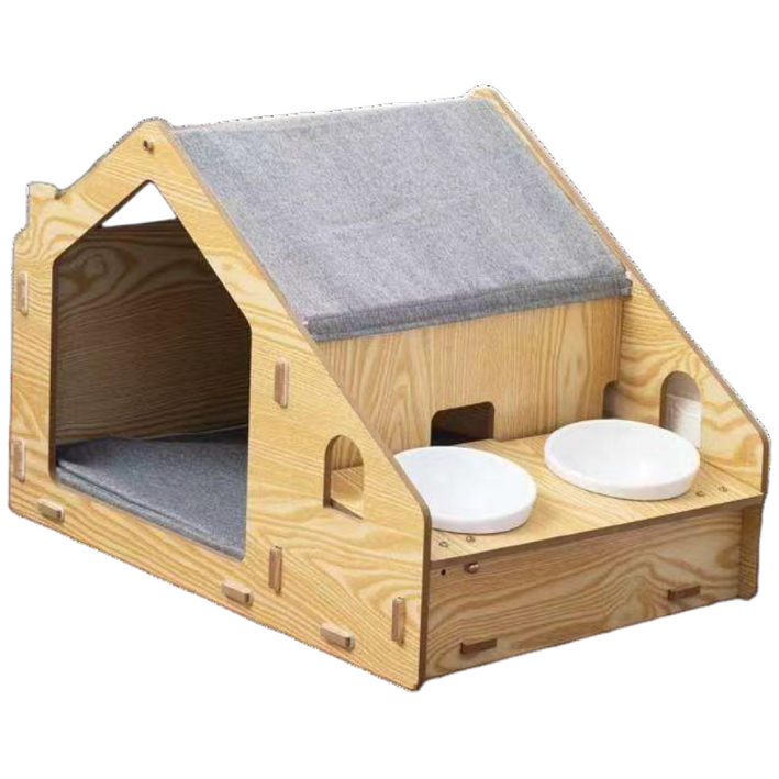 나미펫 강아지집 고양이집 반려동물 하우스 애완동물 다용도 하우스, 1세트, 원목색