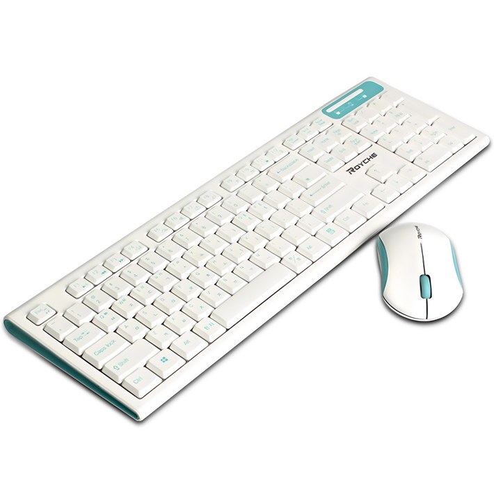 로이체 무선 키보드 마우스 세트, RX3100, 화이트, 일반형