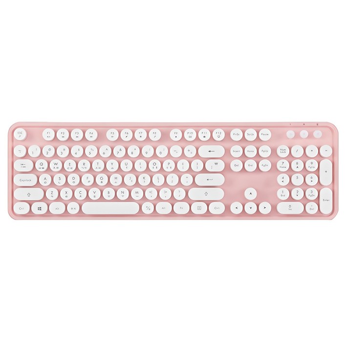 엑토 레트로 무선 일반형 키보드, 핑크, KBD48