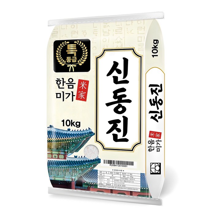 한음미가 2024년산 햅쌀 신동진 쌀, 특, 10kg, 1개 한음미가 2024년산 햅쌀 신동진 쌀, 특, 10kg, 1개
