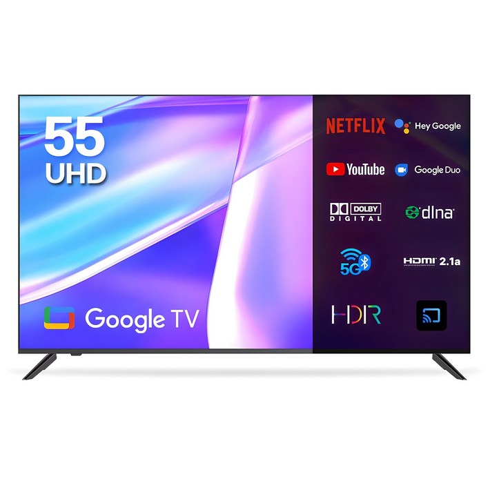이노스 4K UHD LED 구글 TV, 139.7cm55인치, S5501KU, 스탠드형, 고객직접설치