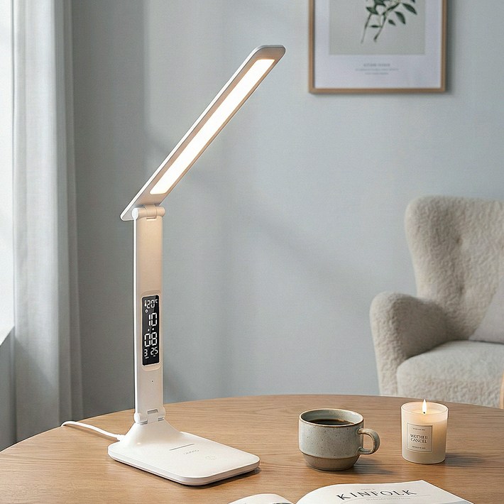 레토 공부 달력 온도 디지털 시계 디스플레이 LED 책상 스탠드 LLUD21