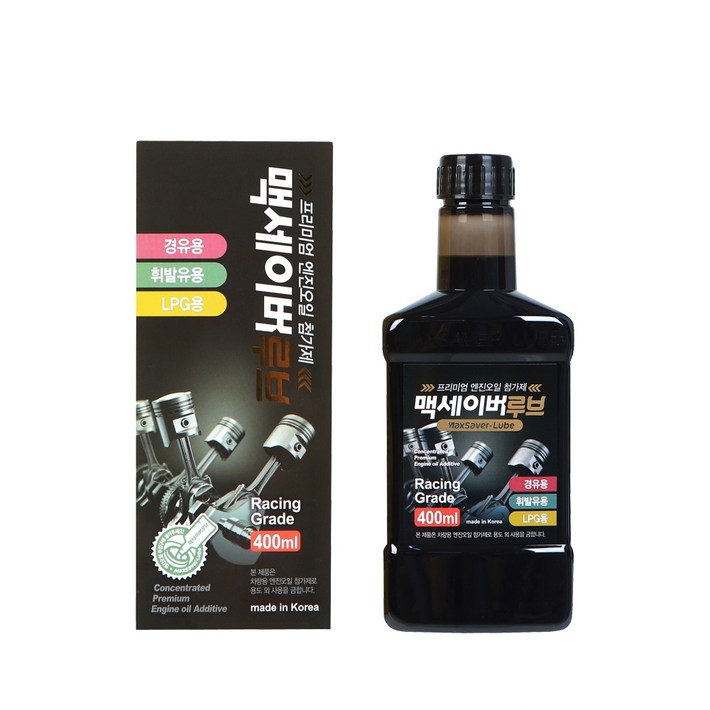 맥세이버 프리미엄 엔진오일첨가제 루브 400ml, 단일상품, 1개 맥세이버 프리미엄 엔진오일첨가제 루브 400ml, 단일상품, 1개