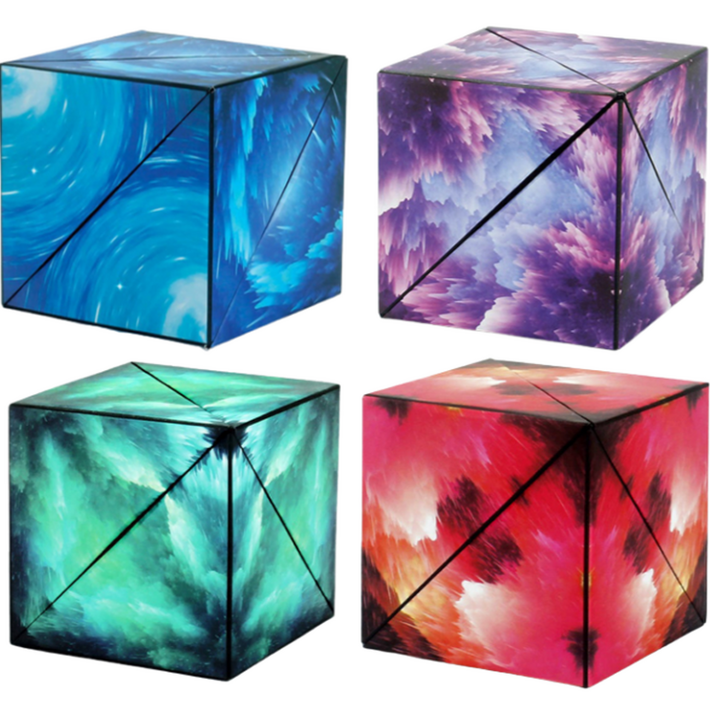 하이제이비 우주 자석 합체 변신 큐브 4종 세트, 블루, 레드, 퍼플, 그린 14