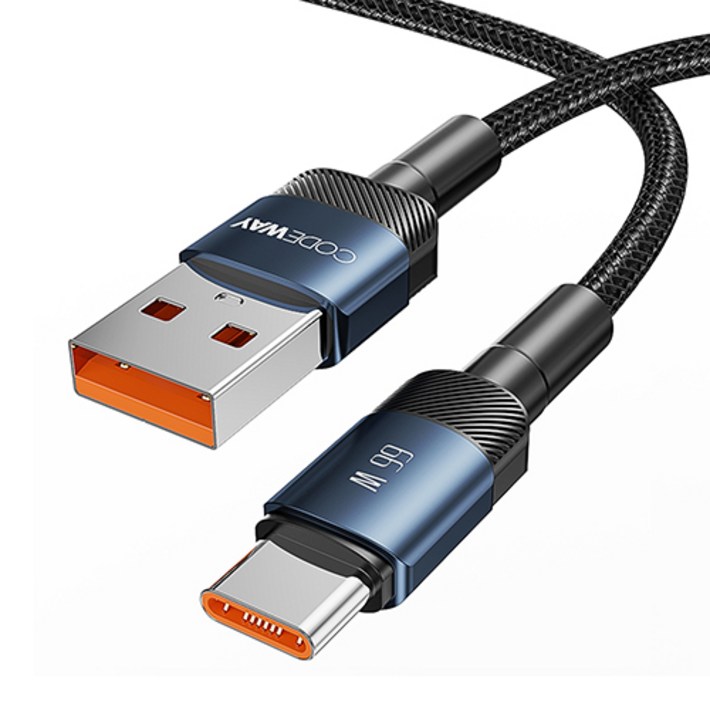 코드웨이 USB AC타입 고속 충전케이블, 1.2m, 블루, 1개