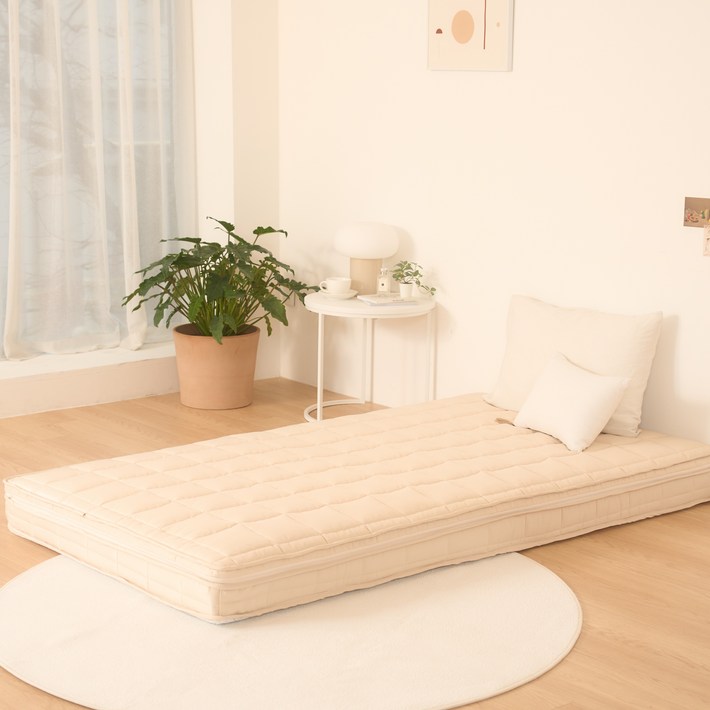 몽스홈 몽누다 차박 토퍼 분리형 매트리스, 아이보리, 15cm