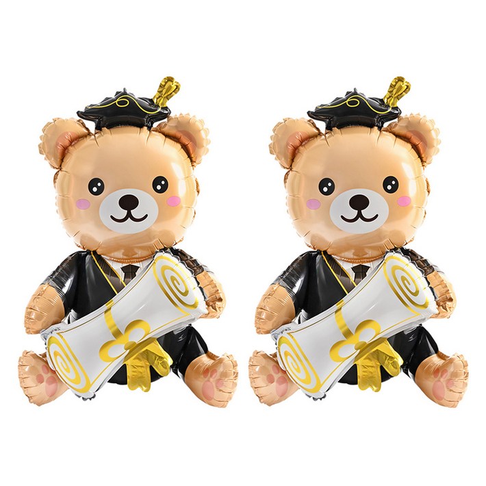 조이파티 은박풍선 졸업 시팅곰돌이 공기주입전용