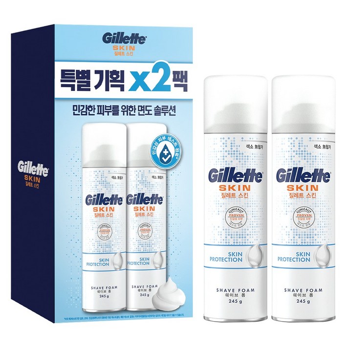 질레트 스킨텍 쉐이빙 폼