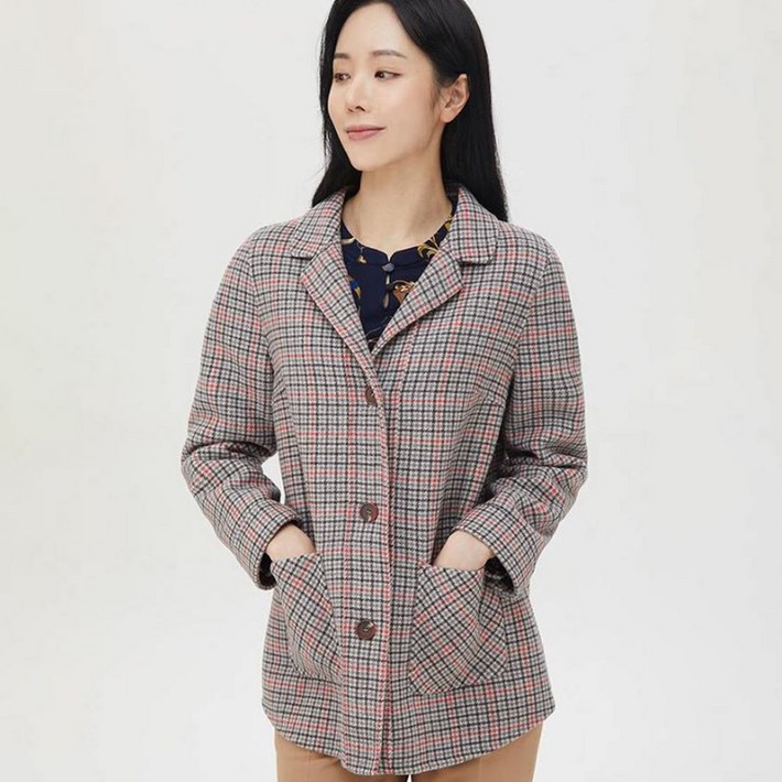 크로커다일레이디 체크 핸드메이드 하프코트 CLBSCT101 크로커다일레이디 체크 핸드메이드 하프코트 CLBSCT101
