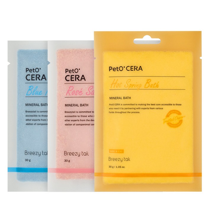 페토세라 반려동물 홈스파 입욕제 3종 30g 세트