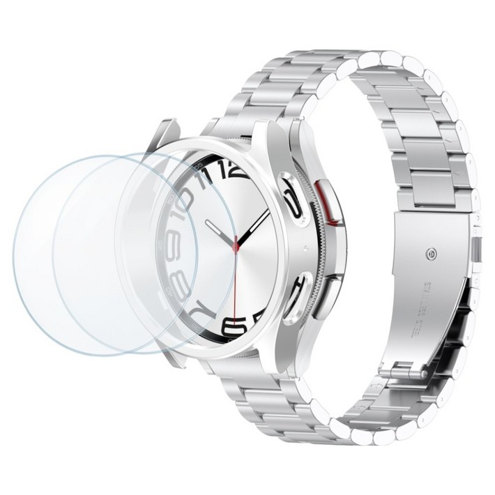 칸탐 스마트워치 클래식 메탈 스트랩, 실버, 1개