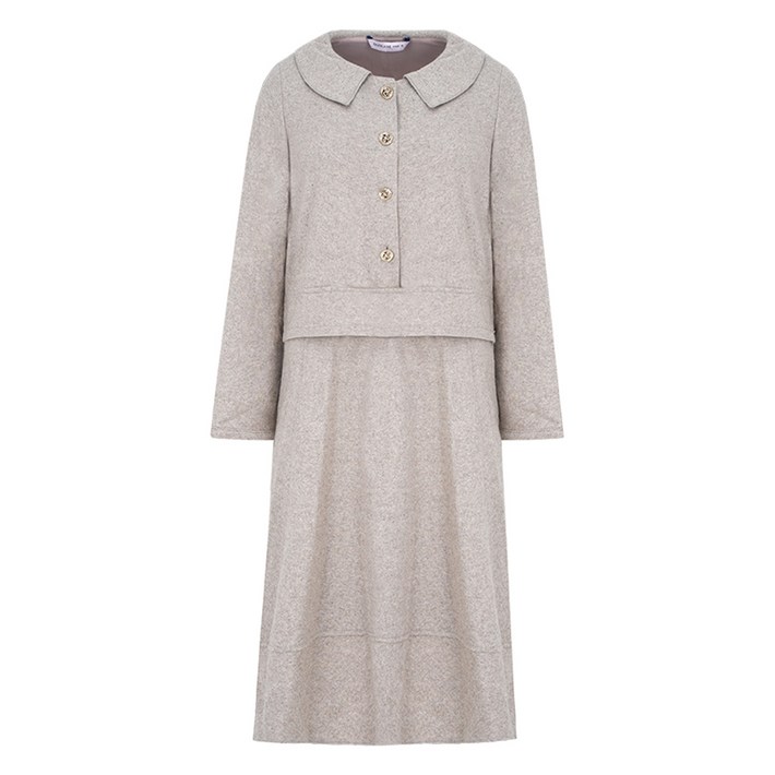 샤트렌 여성용 페미닌 카라넥 보온 원피스 HCCWOP202