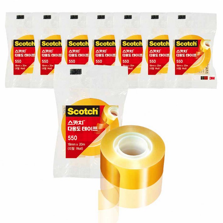 스카치 다용도 셀로판 테이프 550 18mm x 20m