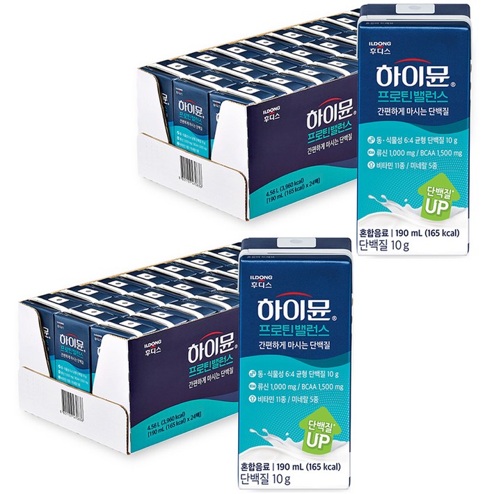 하이뮨 프로틴 밸런스 음료, 190ml, 48개 하이뮨 프로틴 밸런스 음료, 190ml, 48개