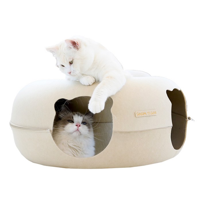 소심한호랑이 버터링 터널 고양이 장난감, 대형, 1개