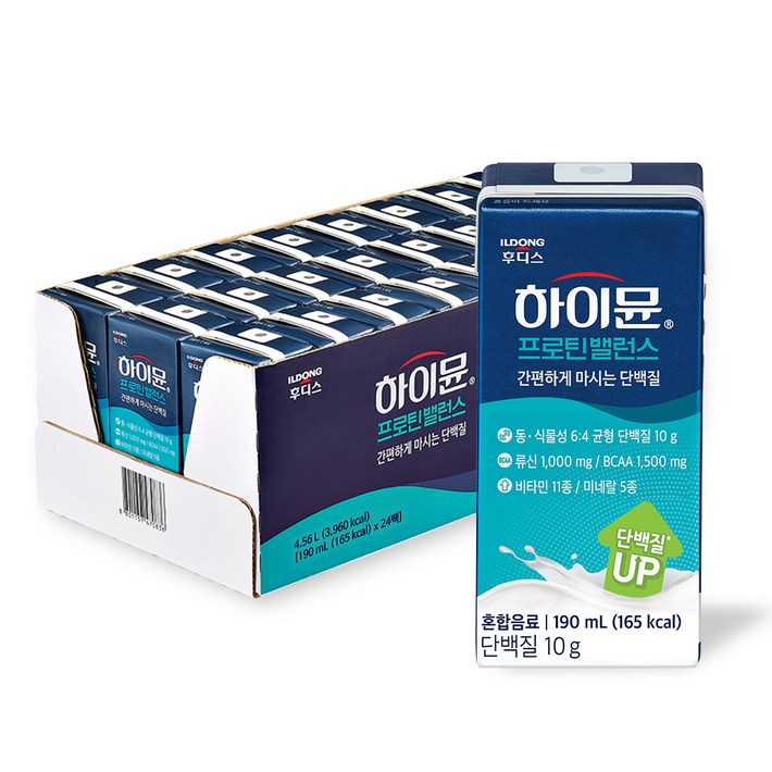 하이뮨 프로틴 밸런스 음료, 190ml, 24개 하이뮨 프로틴 밸런스 음료, 190ml, 24개