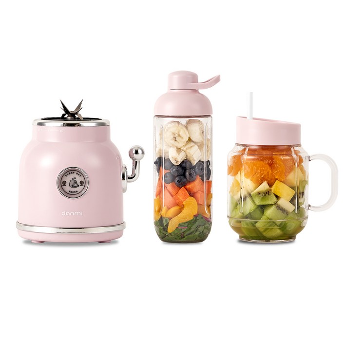 단미 레트로 미니 블렌더 BLS01, BLS01핑크