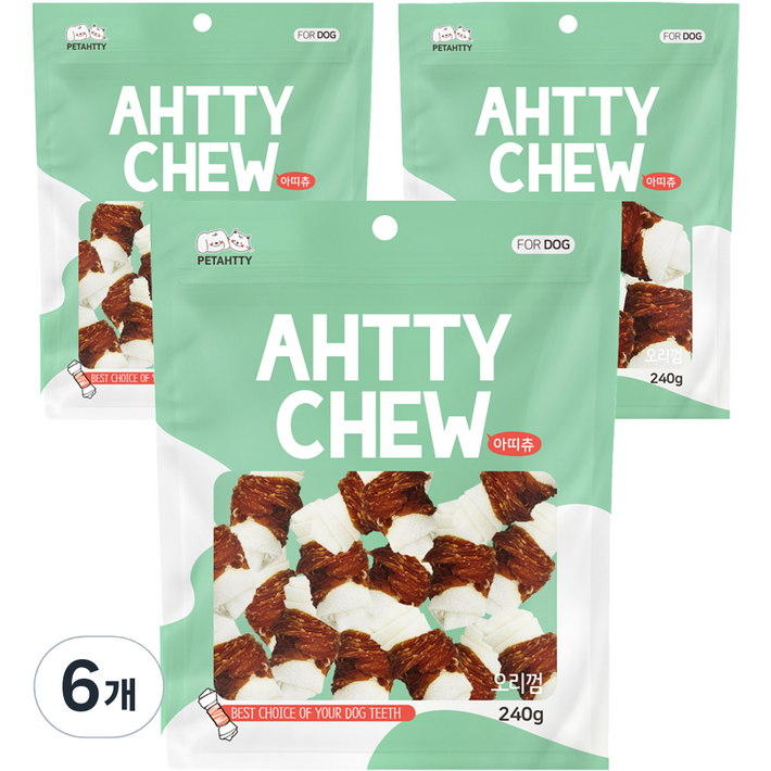 강아지 아띠츄 딩고 오리우유껌 소형 240g, 오리 우유 혼합맛, 240g, 6개