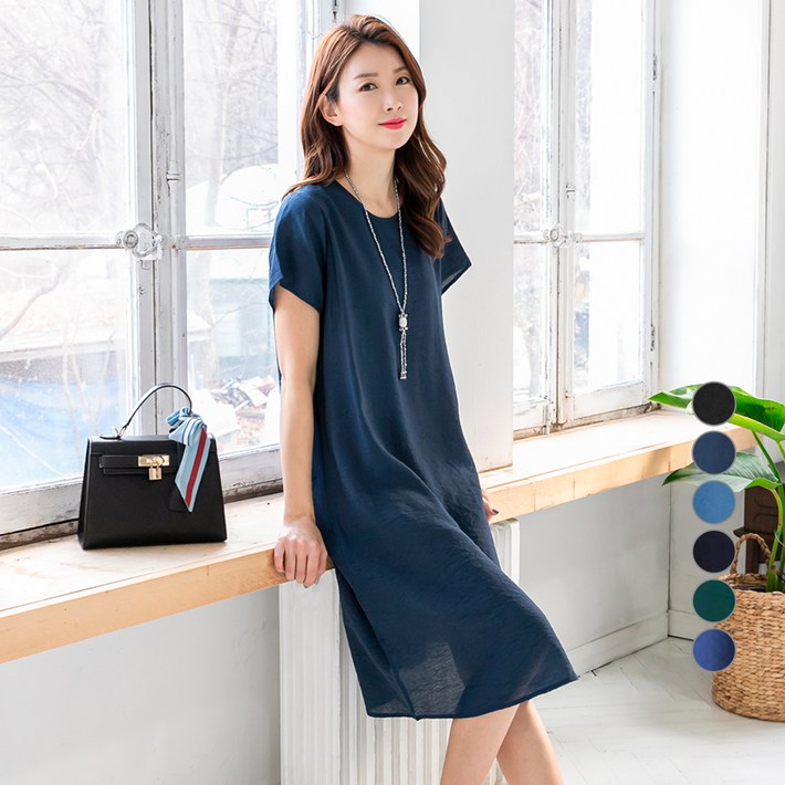 우일 여성용 인견 반팔 원피스 빅사이즈 포함