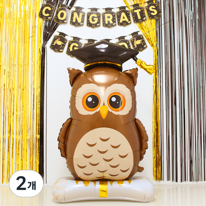 비에이비오 졸업식 초대형 포토존 장식 스탠딩 은박풍선 120cm