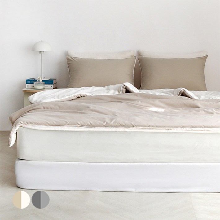 아망떼 베이직 더데이 세미마이크로 플란넬 극세사 호텔형 리버시블 차렵이불