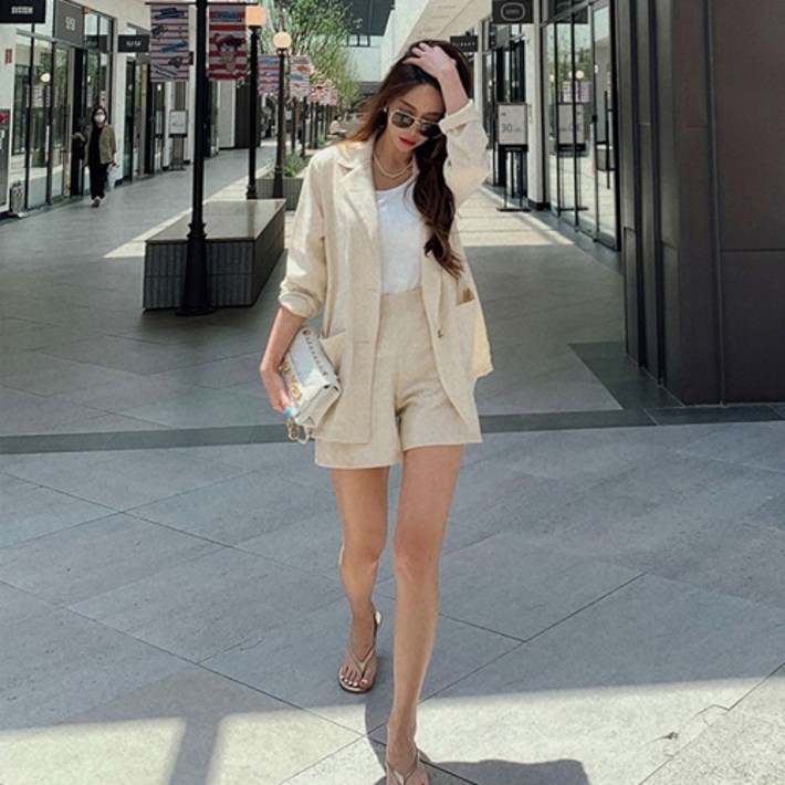 난닝구 프마코 린넨 자켓  팬츠 세트