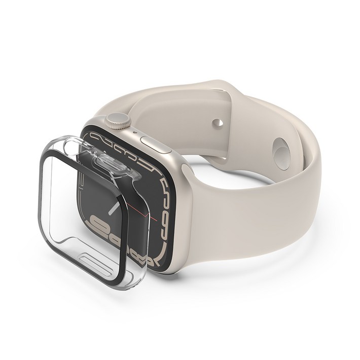 벨킨 템퍼드 커브 강화 유리  범퍼 케이스 40mm 41mm, 투명, 41mm, 1개