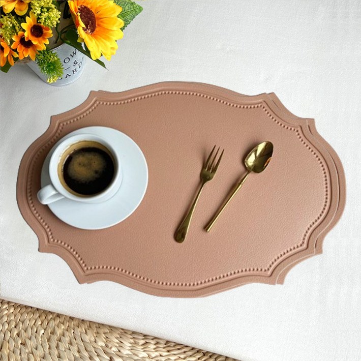 헬로젬 북유럽 노블레스 가죽 방수 테이블 매트