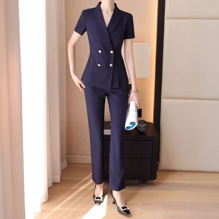 페이퍼먼츠 마레나 투버튼 슬림핏 여름 정장세트 10729