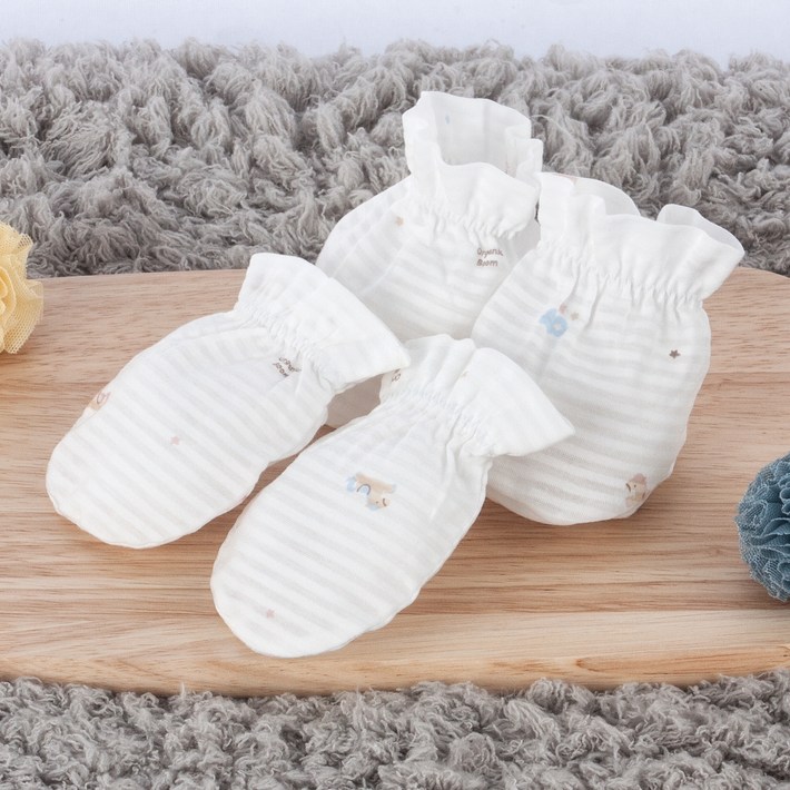 오가닉붐 말띠 손싸개  발싸개 세트 여름용