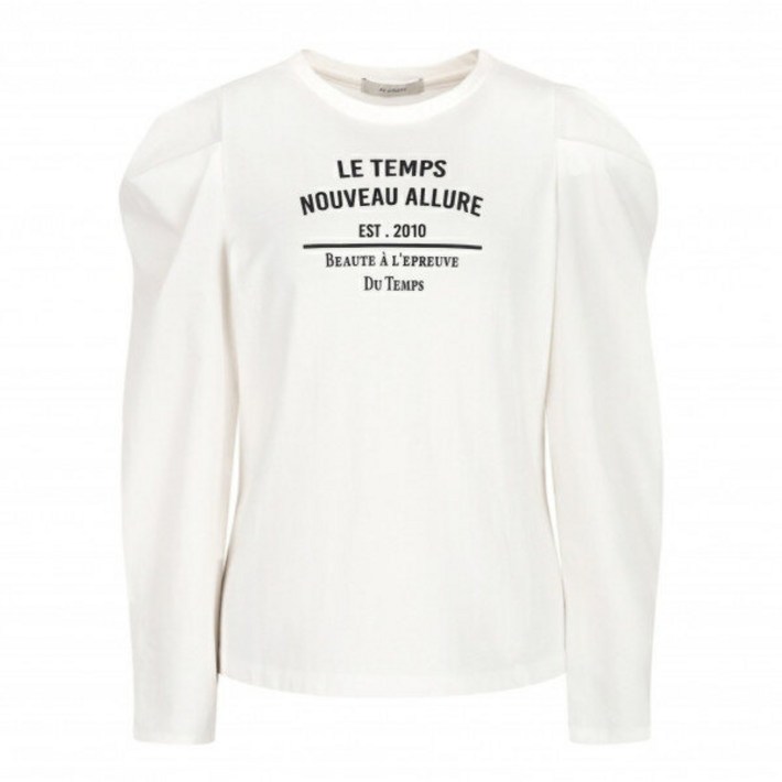 JJ지고트 배색 퍼프 슬리브 프린트 티셔츠 GN3A0TSJ2DG 806058