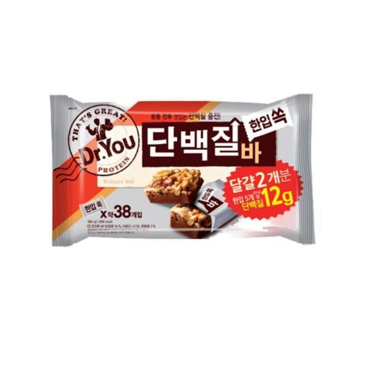 닥터유 단백질바 한입쏙 38P 380g, 1개 닥터유 단백질바 한입쏙 38P 380g, 1개