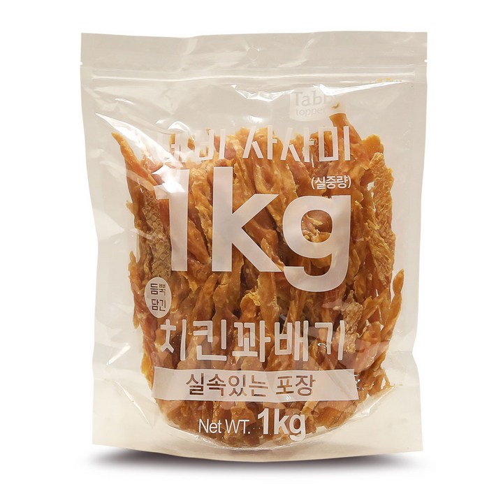 테비사사미 치킨꽈배기 1kg 강아지 간식 대용량 1kg