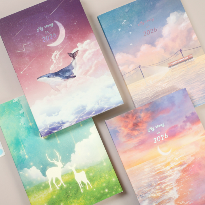 2026 감성수채화 마이스토리 다이어리 2025.12  2026.12