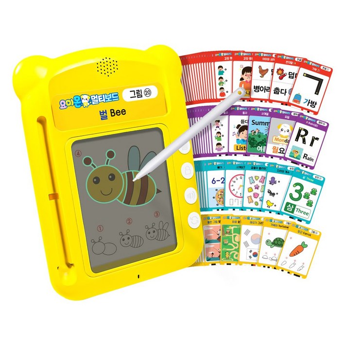 요미몬 멀티보드완구교구듣고, 말하고, 읽고, 쓰고, 그리기를 한번에 올인원 유아학습기, 유비윈