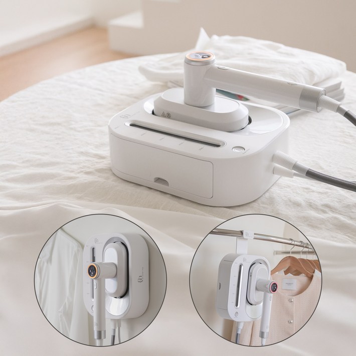 이븐 라이프 2IN1 파워 맥스 스팀다리미 스티밍 ELLIST01 화이트 실버 스탠드형 일반형 핸디형 건식다리미