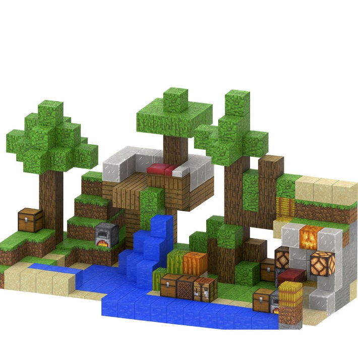 KC 마크 자석 블럭 마그네틱 큐브 피규어 마인크래프트 장난감 웰키, 1개