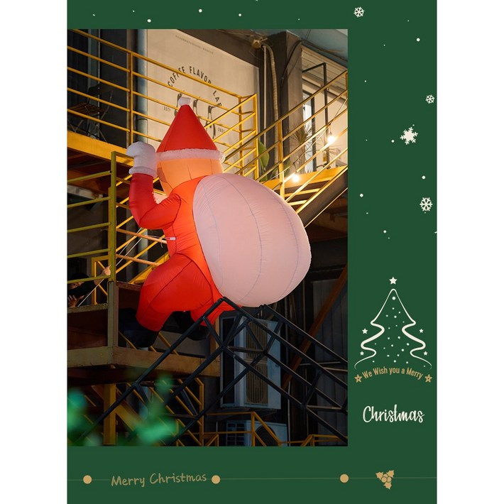 대형 산타풍선 크리스마스 장식 인테리어풍선