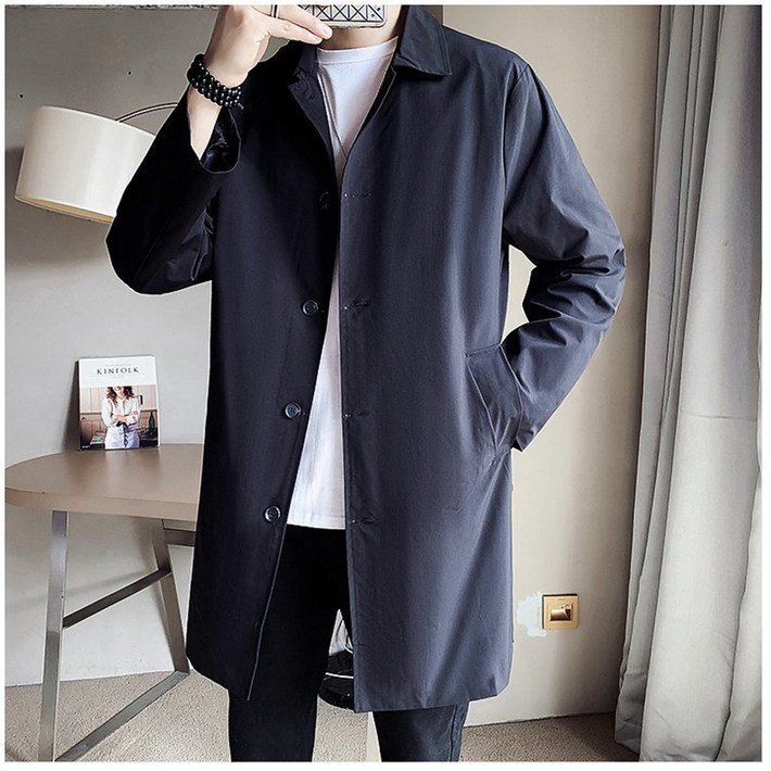 루스리더 남성 데일리 롱 트렌치 코트 RZS15