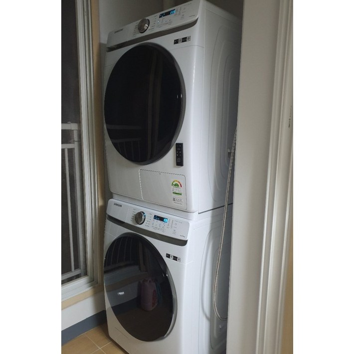 삼성전자 그랑데 세탁기 WF19T6000KW 19kg + 건조기 DV17T8520BW 17kg + 직렬설치 키트 방문설치