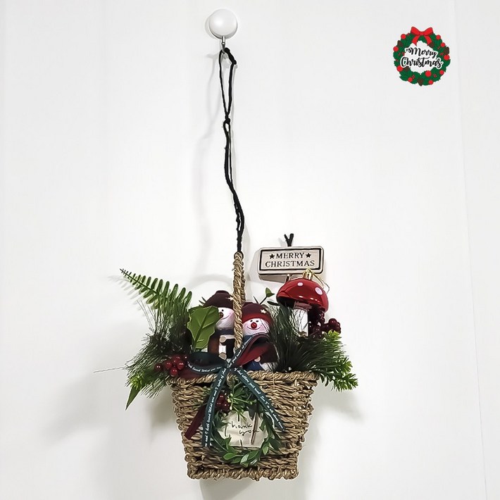 엔초바구니 눈사람 크리스마스 인테리어 장식 건전지형,오너먼트,크리스마스트리,장식,크리스마스리스,, 단품 - 쇼핑앤샵