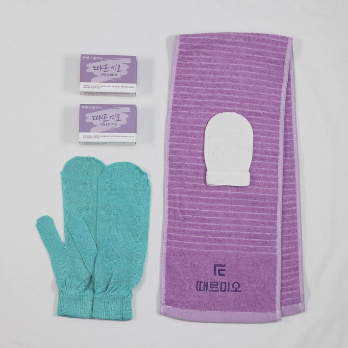 때르미오 목욕 6종 풀세트, 민트때장갑, 등타올, 1세트, 1개입