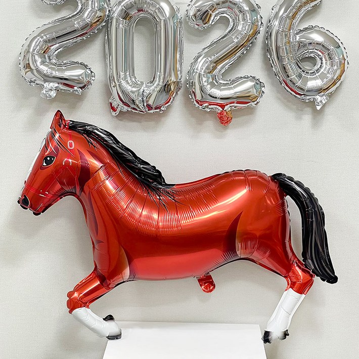 파티앤온 신년행사 2026 새해 장식 동물 말 띠 풍선, 1개