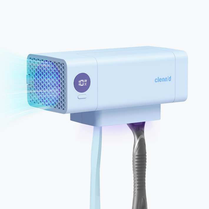 클린디 가정용 무선 2인용 칫솔살균기 트윈디 CL406, 블루