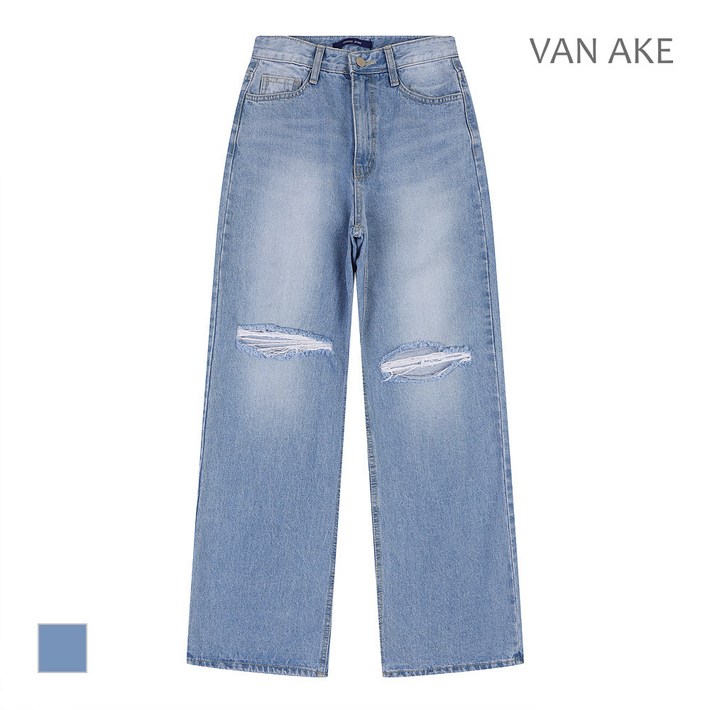 반에이크 무릎트임 데님팬츠VB35DLQ401W