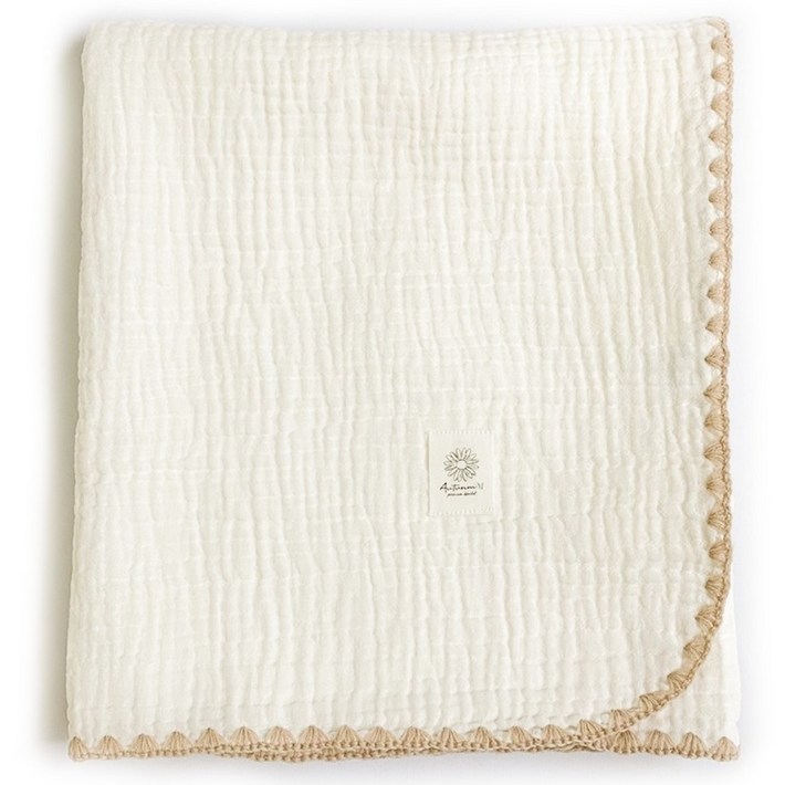 어텀31 사계절 아기 거즈 블랭킷, 화이트