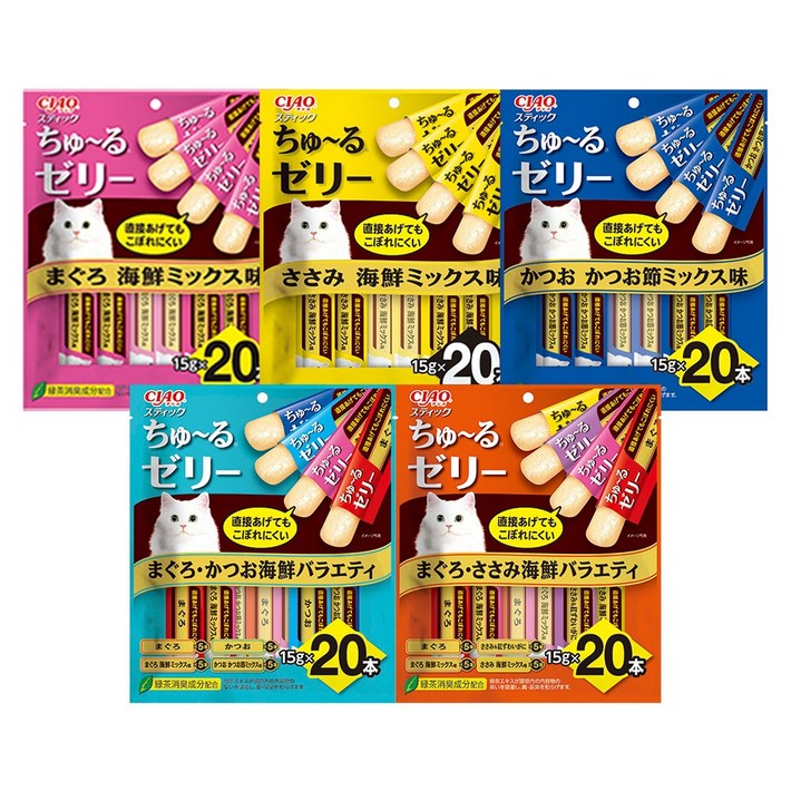 이나바 대용량 챠오스틱 6가지맛 버라이어티 100P 콤보세트