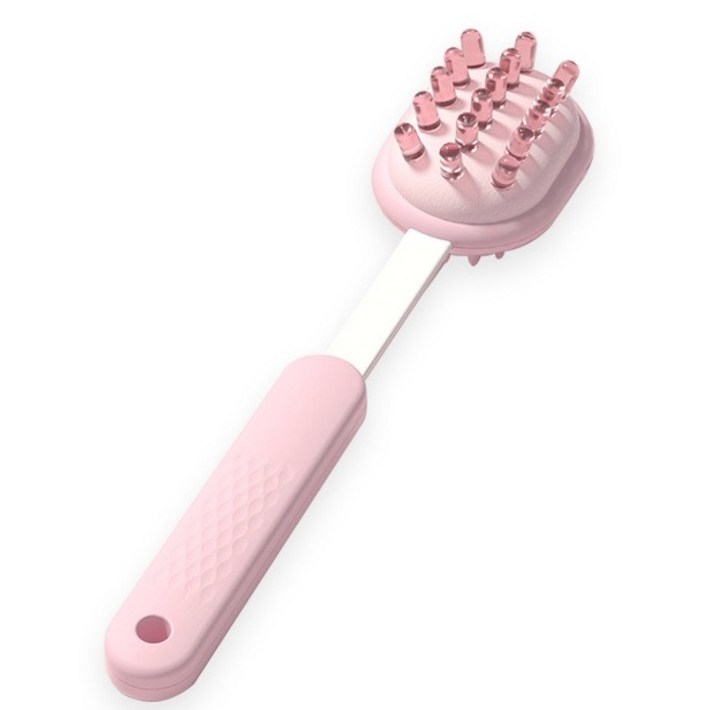 레드제이 휘어지는 접이식  휴대용 셀프 지압 마사지 안마봉, 핑크, 1개