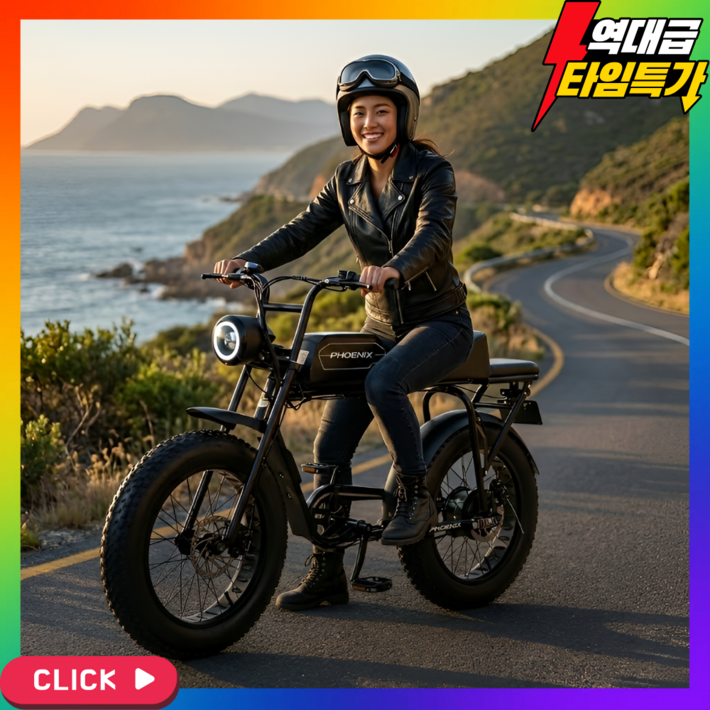 모토라인 피닉스 자토바이 전기 팻바이크 MTB 전기자전거 출퇴근용 배달용 스쿠터, S1 플래그쉽, 알루미늄 합금