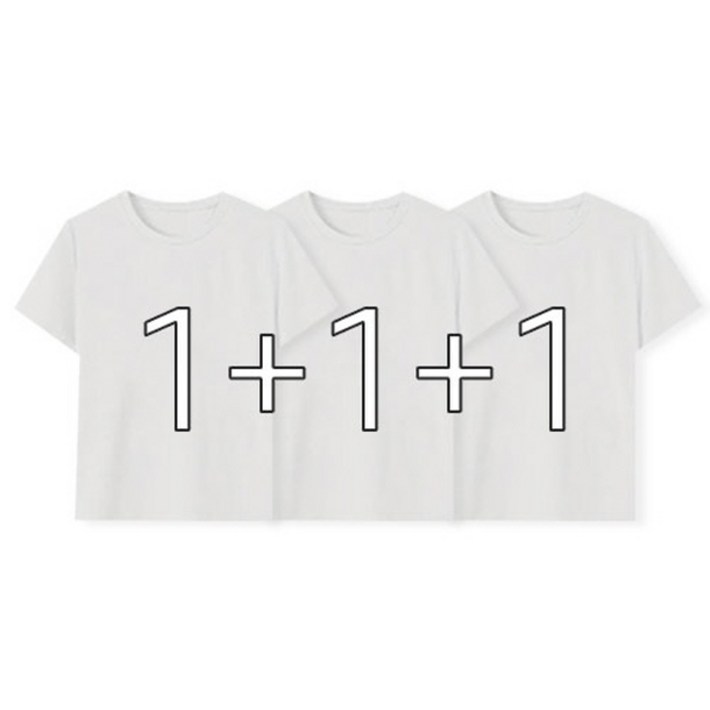 셀프메이드 국산 빅사이즈4XL 순면 100 30수 라운드 오버핏 반팔면티셔츠 3p3매입